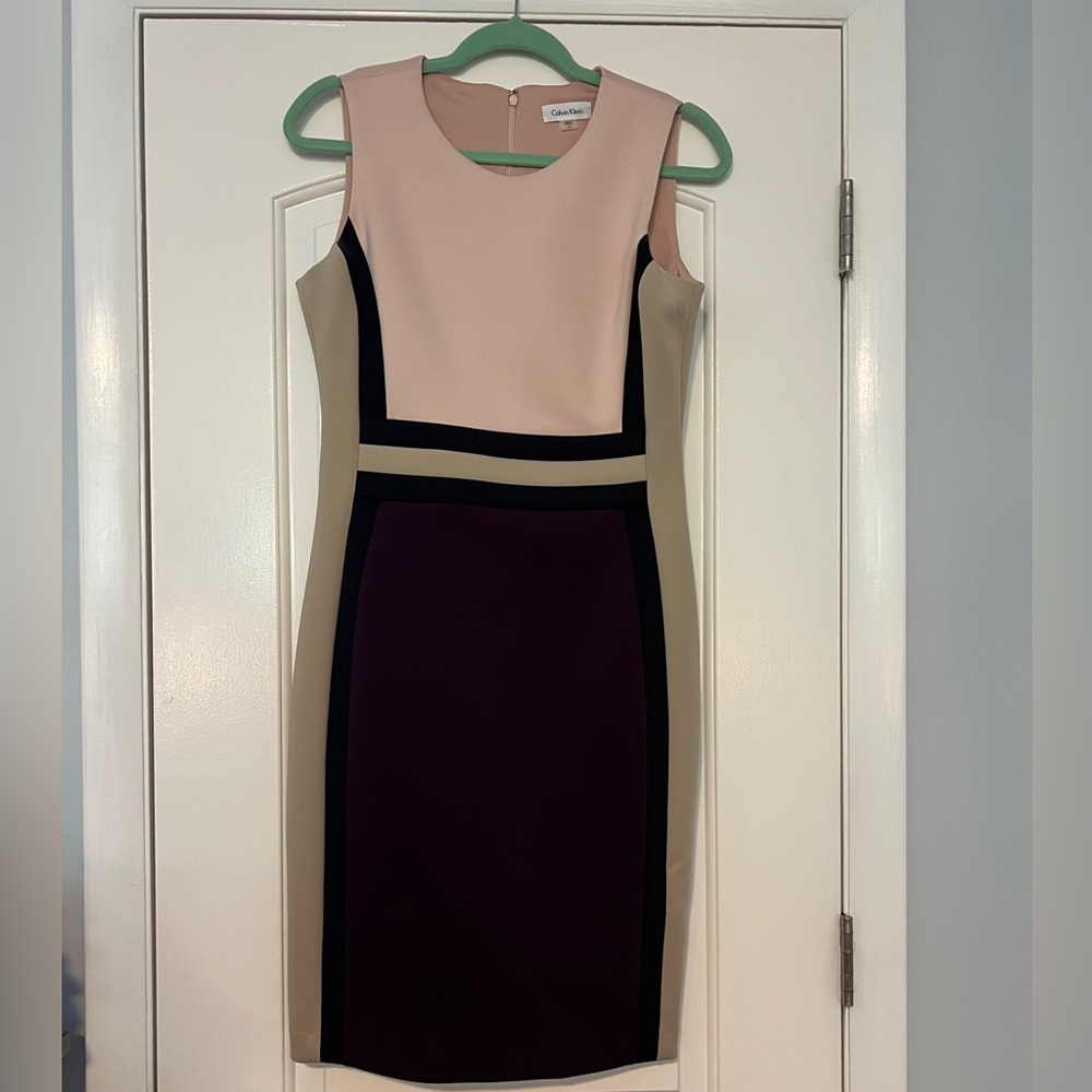 Calvin Klein color block dress.